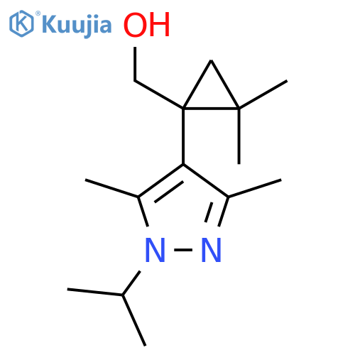 {1-3,5-dimethyl-1-(propan-2-yl)-1H-pyrazol-4-yl-2,2-dimethylcyclopropyl}methanol structure