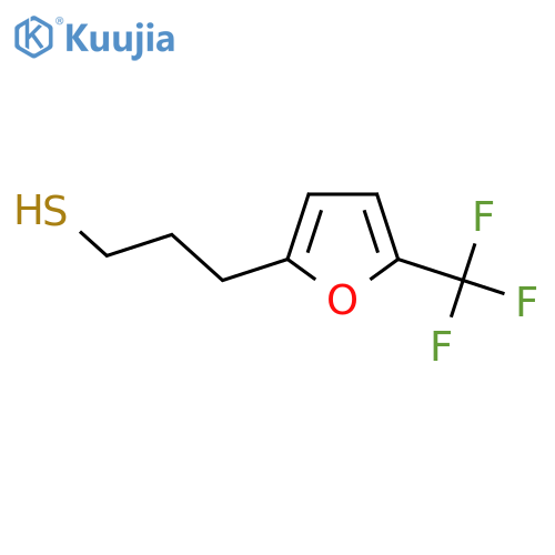 3-5-(trifluoromethyl)furan-2-ylpropane-1-thiol structure