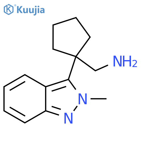 1-(2-methyl-2H-indazol-3-yl)cyclopentylmethanamine structure