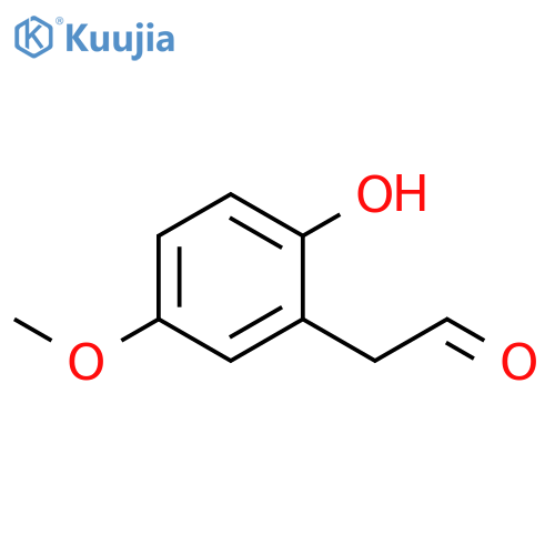 2-(2-hydroxy-5-methoxyphenyl)acetaldehyde structure
