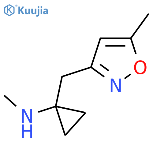 N-methyl-1-(5-methyl-1,2-oxazol-3-yl)methylcyclopropan-1-amine structure