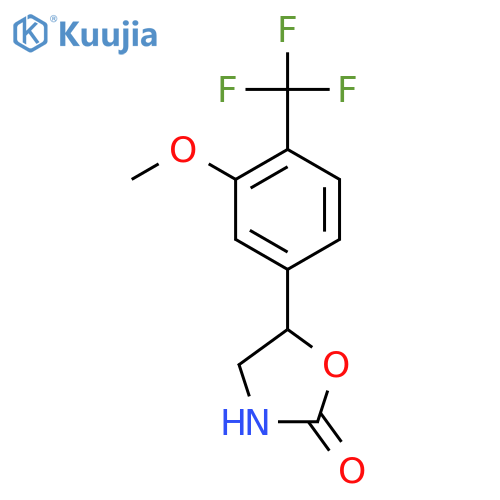 5-3-methoxy-4-(trifluoromethyl)phenyl-1,3-oxazolidin-2-one structure