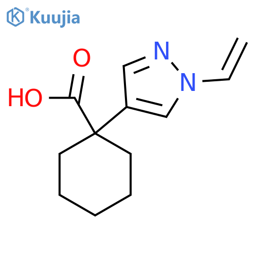 1-(1-ethenyl-1H-pyrazol-4-yl)cyclohexane-1-carboxylic acid structure