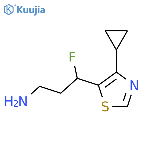 3-(4-cyclopropyl-1,3-thiazol-5-yl)-3-fluoropropan-1-amine structure