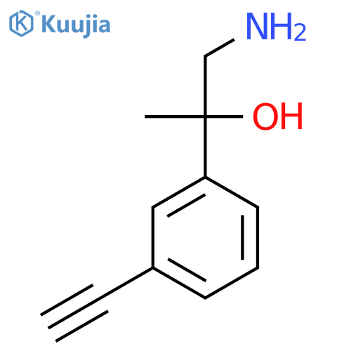 1-amino-2-(3-ethynylphenyl)propan-2-ol structure