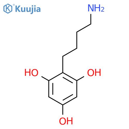 2-(4-aminobutyl)benzene-1,3,5-triol structure