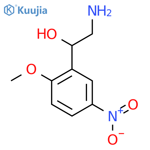 2-Amino-1-(2-methoxy-5-nitrophenyl)ethan-1-ol structure