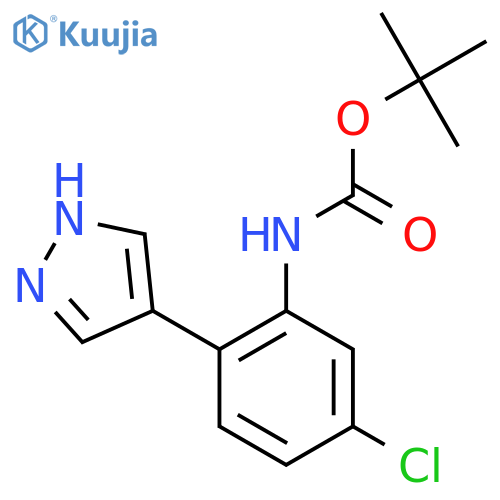tert-butyl N-5-chloro-2-(1H-pyrazol-4-yl)phenylcarbamate structure