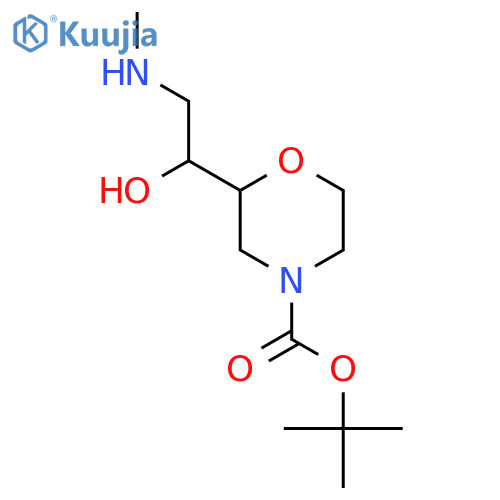 Tert-butyl 2-[1-hydroxy-2-(methylamino)ethyl]morpholine-4-carboxylate structure