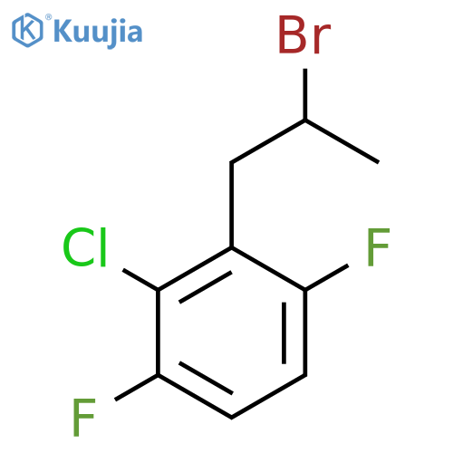 2-(2-bromopropyl)-3-chloro-1,4-difluorobenzene structure