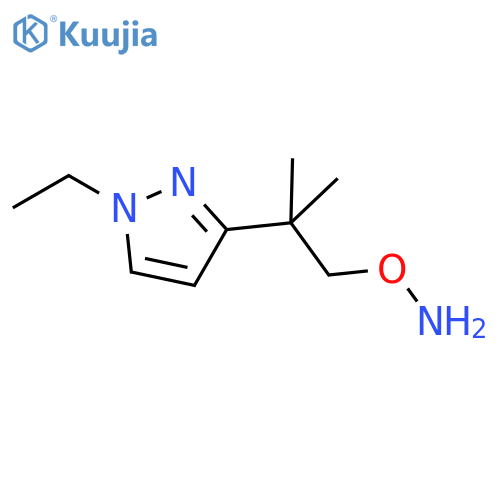O-2-(1-ethyl-1H-pyrazol-3-yl)-2-methylpropylhydroxylamine structure