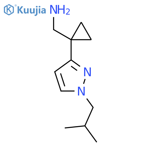 {1-1-(2-methylpropyl)-1H-pyrazol-3-ylcyclopropyl}methanamine structure