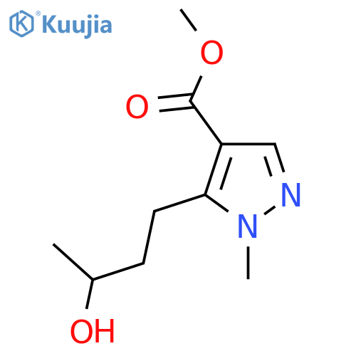 methyl 5-(3-hydroxybutyl)-1-methyl-1H-pyrazole-4-carboxylate structure