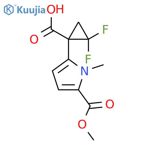 2,2-difluoro-1-5-(methoxycarbonyl)-1-methyl-1H-pyrrol-2-ylcyclopropane-1-carboxylic acid structure