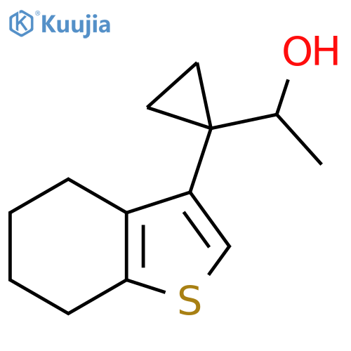 1-1-(4,5,6,7-tetrahydro-1-benzothiophen-3-yl)cyclopropylethan-1-ol structure