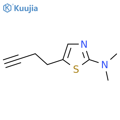 5-(but-3-yn-1-yl)-N,N-dimethyl-1,3-thiazol-2-amine structure