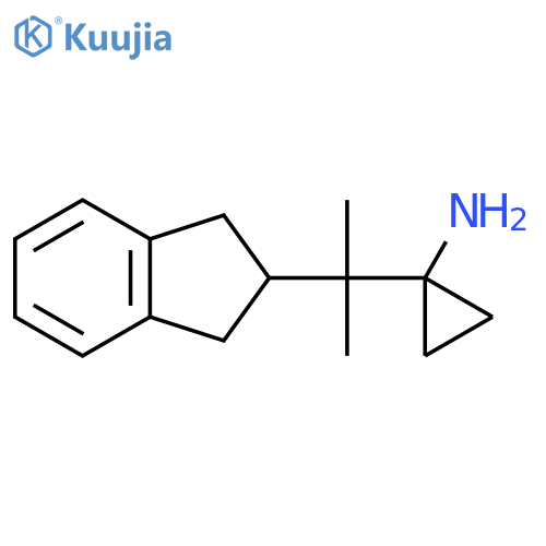 1-2-(2,3-dihydro-1H-inden-2-yl)propan-2-ylcyclopropan-1-amine structure