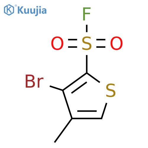 3-bromo-4-methylthiophene-2-sulfonyl fluoride structure