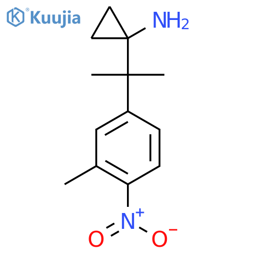 1-2-(3-methyl-4-nitrophenyl)propan-2-ylcyclopropan-1-amine structure