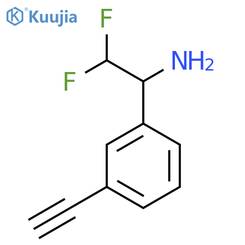 1-(3-ethynylphenyl)-2,2-difluoroethan-1-amine structure