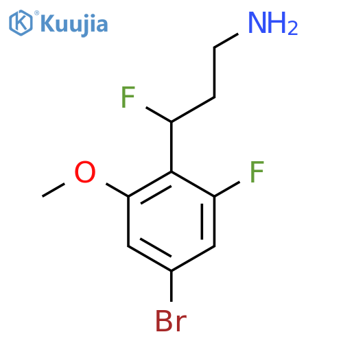 3-(4-bromo-2-fluoro-6-methoxyphenyl)-3-fluoropropan-1-amine structure