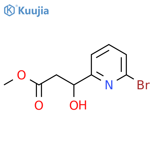 methyl 3-(6-bromopyridin-2-yl)-3-hydroxypropanoate structure