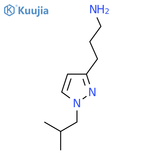 3-1-(2-methylpropyl)-1H-pyrazol-3-ylpropan-1-amine structure