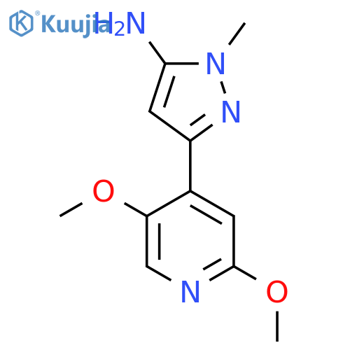 3-(2,5-dimethoxypyridin-4-yl)-1-methyl-1H-pyrazol-5-amine structure