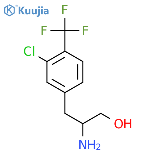 2-amino-3-3-chloro-4-(trifluoromethyl)phenylpropan-1-ol structure