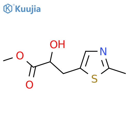 methyl 2-hydroxy-3-(2-methyl-1,3-thiazol-5-yl)propanoate structure