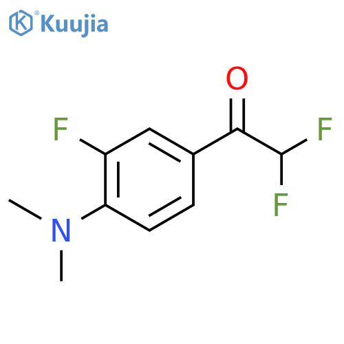 1-4-(dimethylamino)-3-fluorophenyl-2,2-difluoroethan-1-one structure
