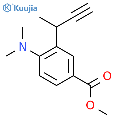 methyl 3-(but-3-yn-2-yl)-4-(dimethylamino)benzoate structure