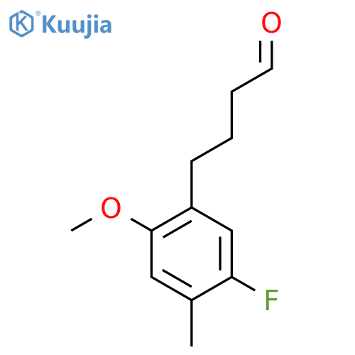 4-(5-fluoro-2-methoxy-4-methylphenyl)butanal structure