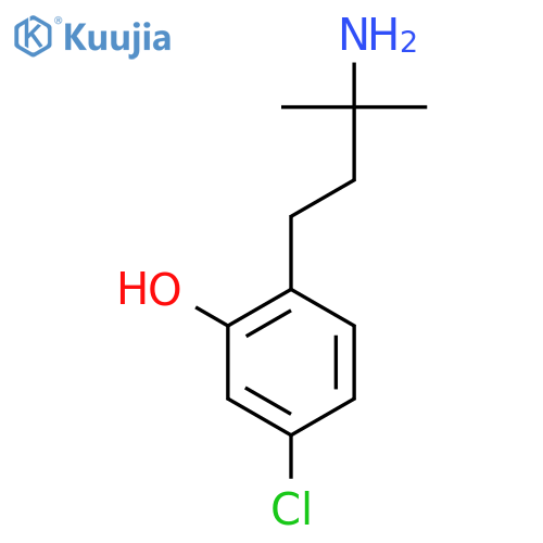 2-(3-amino-3-methylbutyl)-5-chlorophenol structure