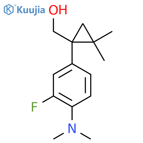 {1-4-(dimethylamino)-3-fluorophenyl-2,2-dimethylcyclopropyl}methanol structure