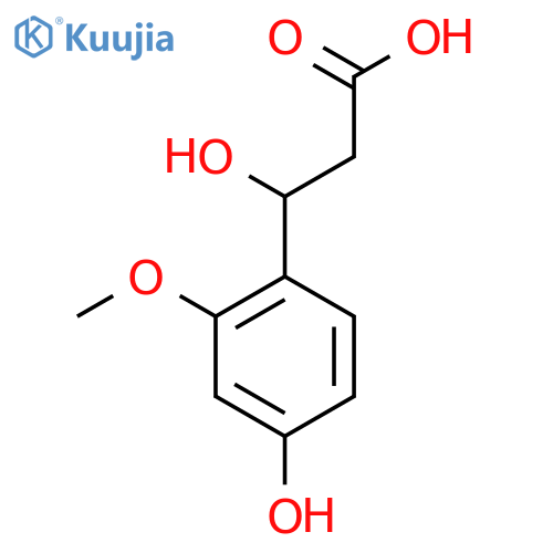 3-hydroxy-3-(4-hydroxy-2-methoxyphenyl)propanoic acid structure