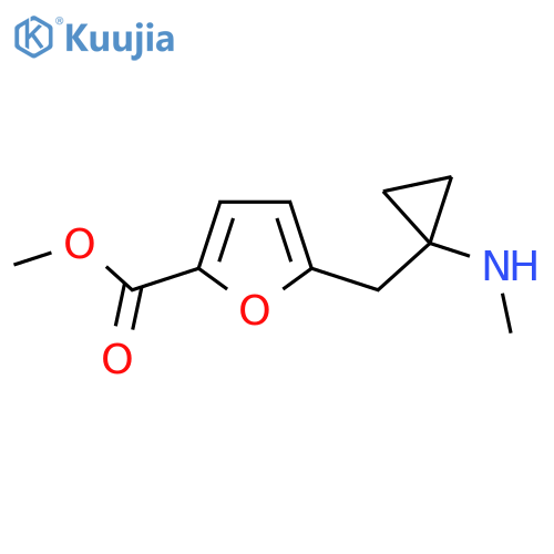 methyl 5-{1-(methylamino)cyclopropylmethyl}furan-2-carboxylate structure