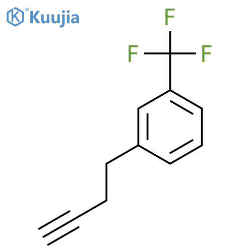 1-(but-3-yn-1-yl)-3-(trifluoromethyl)benzene structure