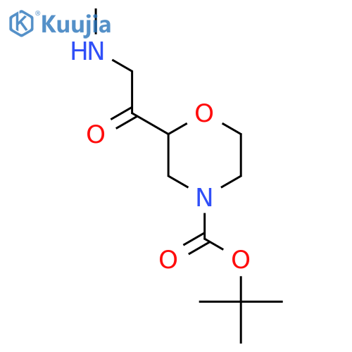 tert-butyl 2-2-(methylamino)acetylmorpholine-4-carboxylate structure