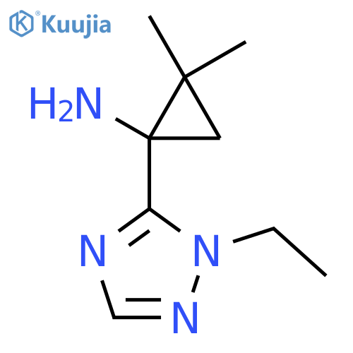 1-(1-ethyl-1H-1,2,4-triazol-5-yl)-2,2-dimethylcyclopropan-1-amine structure