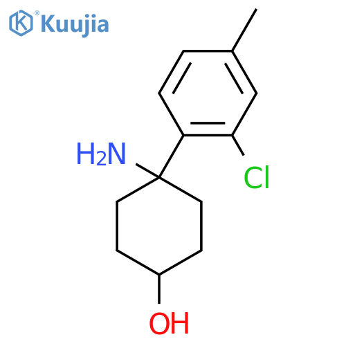 4-amino-4-(2-chloro-4-methylphenyl)cyclohexan-1-ol structure