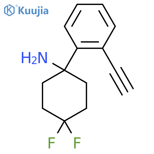 1-(2-ethynylphenyl)-4,4-difluorocyclohexan-1-amine structure