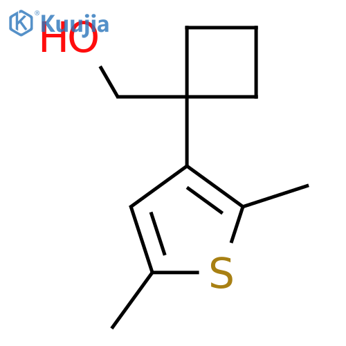 1-(2,5-dimethylthiophen-3-yl)cyclobutylmethanol structure