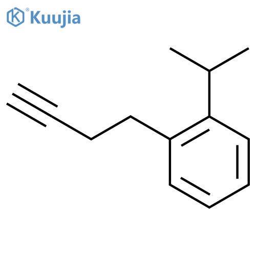 1-(but-3-yn-1-yl)-2-(propan-2-yl)benzene structure