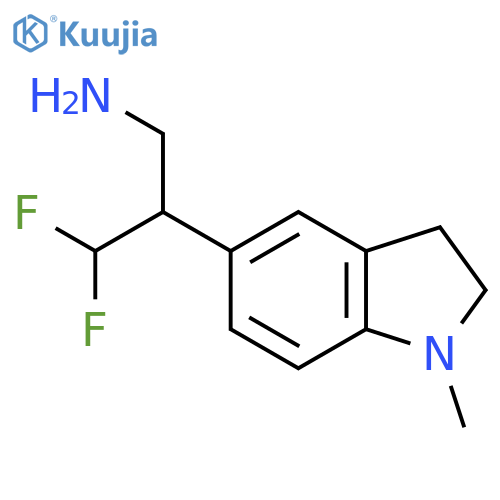 3,3-difluoro-2-(1-methyl-2,3-dihydro-1H-indol-5-yl)propan-1-amine structure