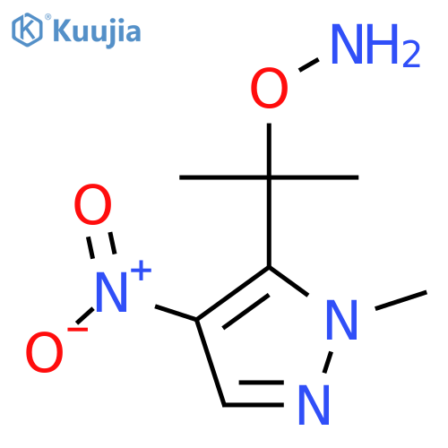 O-2-(1-methyl-4-nitro-1H-pyrazol-5-yl)propan-2-ylhydroxylamine structure
