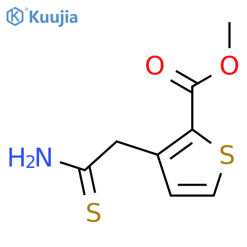 methyl 3-(carbamothioylmethyl)thiophene-2-carboxylate structure