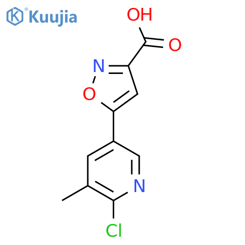 5-(6-chloro-5-methylpyridin-3-yl)-1,2-oxazole-3-carboxylic acid structure