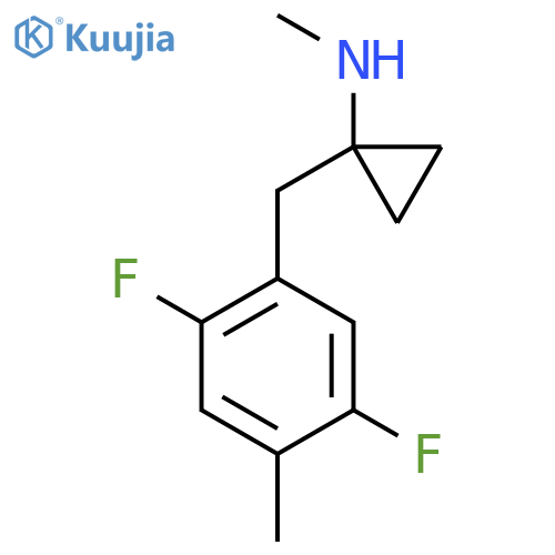 1-(2,5-difluoro-4-methylphenyl)methyl-N-methylcyclopropan-1-amine structure