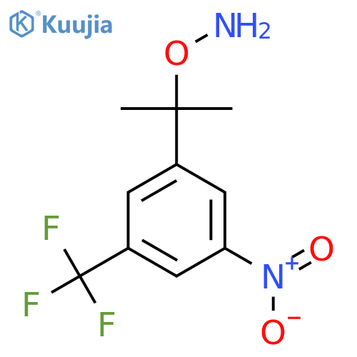 O-{2-3-nitro-5-(trifluoromethyl)phenylpropan-2-yl}hydroxylamine structure